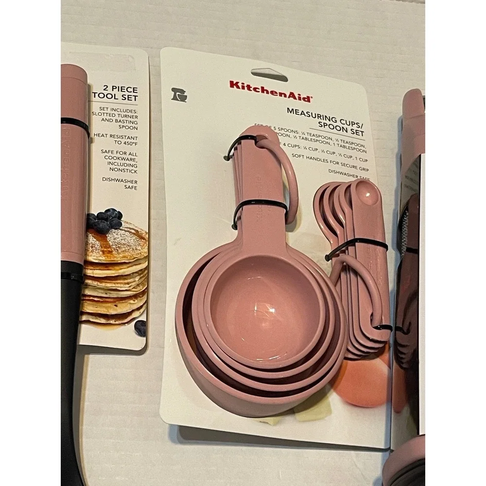 KitchenAid Kitchen Tool/Gadget 12 piece Set Rose Pink Grater Peeler Shears New